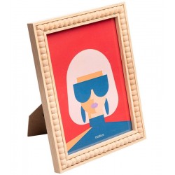 Porta 15x20cm Retrato De Mdf Balls Natural  